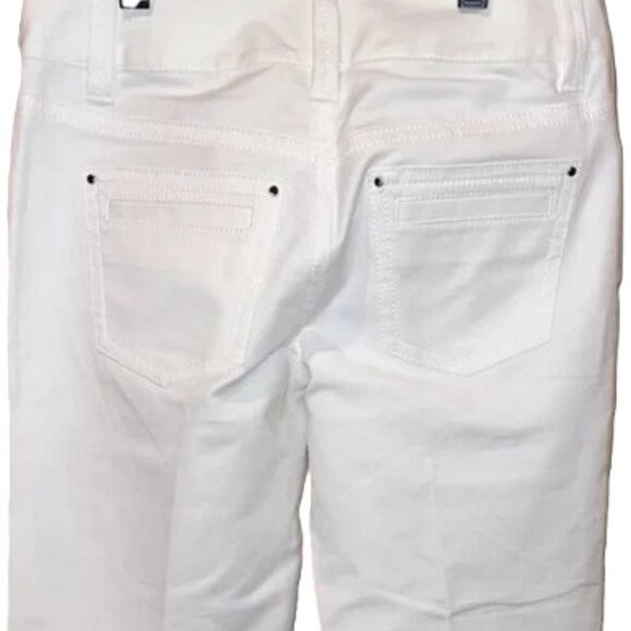 NWOT Ann Taylor Straight Cut Flare Leg Mid Rise White 'Lindsay' Pant - Size 6 - Picture 3 of 6